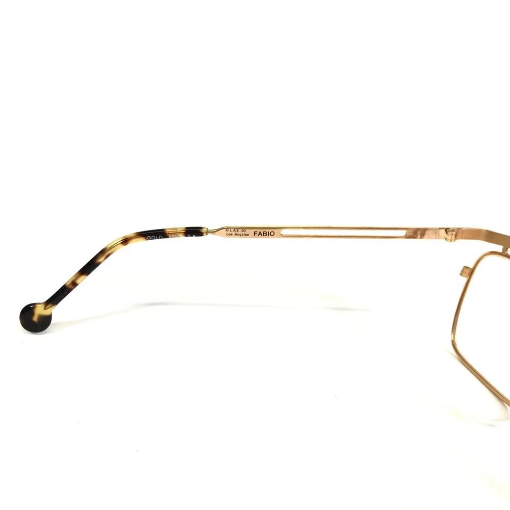 Vintage la Eyeworks Eyeglasses Frames FABIO 22KT Gold Plated 2u Shiny 53-20-135